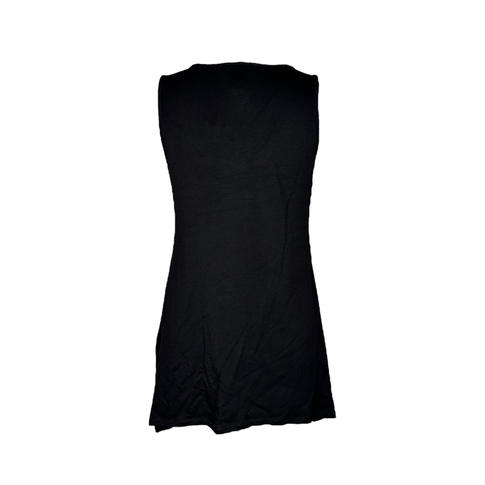 Women's V-Neck Black Bamboo Tunic Size S Tank Top Casual Compli-K NWT - Picture 3 of 3